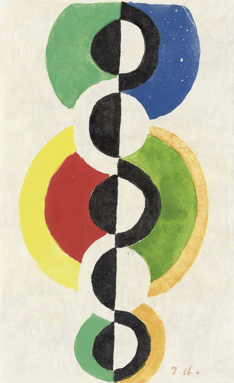 Gemälde von Paul Klee mit Kreisen in Grün, Rot, Gelb, Blau, Schwarz und Weiß auf einem weißen Hintergrund.