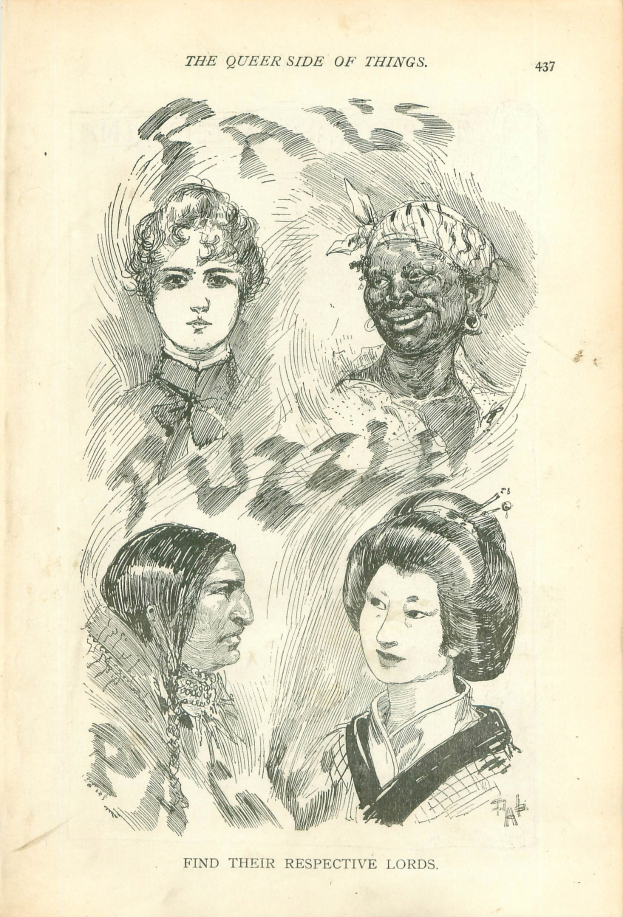 Altes Buch mit dem Titel "The Queer Side of Things" und vier illustrierten FrauenGesichtern auf dem Cover.