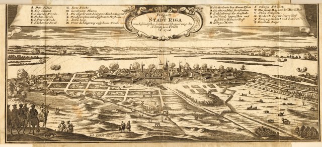 Ausführliche alte Karte von Stuttgart, Deutschland, die Straßen, Gebäude, Bäume, Gewässer und Menschen zeigt, mit Texten, die historische und kulturelle Informationen bereitstellen.