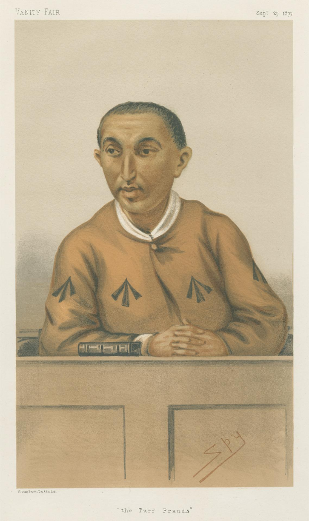 Ein Mann in einem weißen Hemd und dunklen Hosen sitzt an einem Tisch mit gefalteten Händen und zeigt einen ernsten Gesichtsausdruck, mit dem Text "Die Rasenbetrüger" unten.