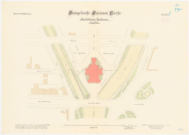 Eine Karte von Köln, Deutschland, mit einem roten Quadrat, das die Mitte markiert, überlagert auf einem Papier mit Text, der Informationen über die Stadt enthalt.