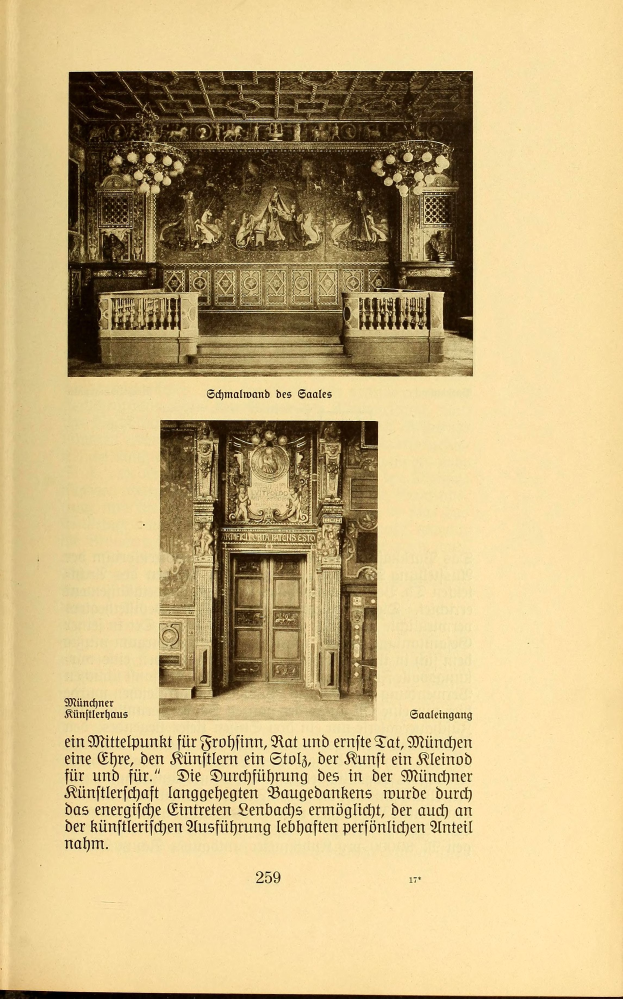 Ein aufgeschlagenes Buch mit einer Illustration eines prächtigen Palastraums mit ornamentalen Verzierungen, detaillierten Wandschnitzereien, einem gemusterten Teppich, einem Kronleuchter und warmem Licht.