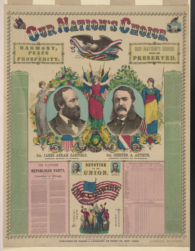 Ein Plakat mit Bildern von verschiedenen Menschen und Text, der Harmonie, Frieden und Wohlstand als die Wahl der Nation promuiert.