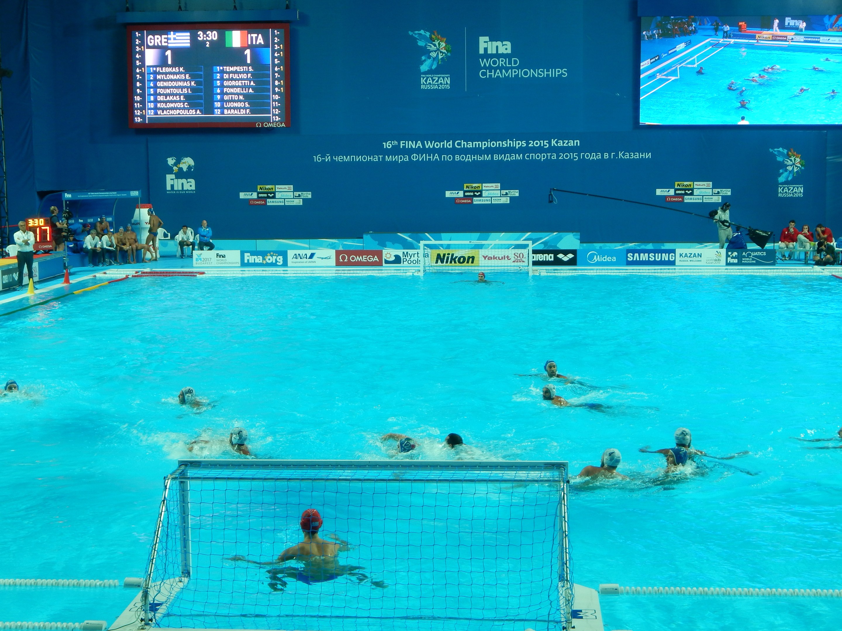 Wasserballspieler bei den FINA-Weltmeisterschaften 2016 in Kazan