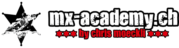 Das Logo für mx-academy.ch zeigt den Text 'mx academy ch' in fetter, schwarzer Schrift auf einem weißen Hintergrund mit schwarzem Rand.